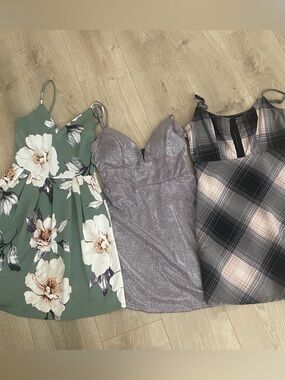 Urban Outfitters dress(gray&pink) plus 2 other brand dresses /Set of 3